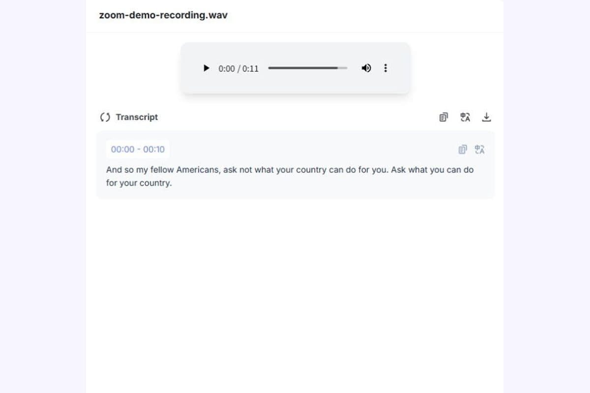transcripción de voz de Zoom - texto de reunión buscable